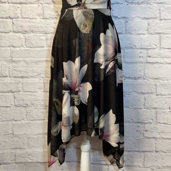 Le Chateau Floral Print Knit Cowl Neck Dress Size XXS - Picture 6 of 12